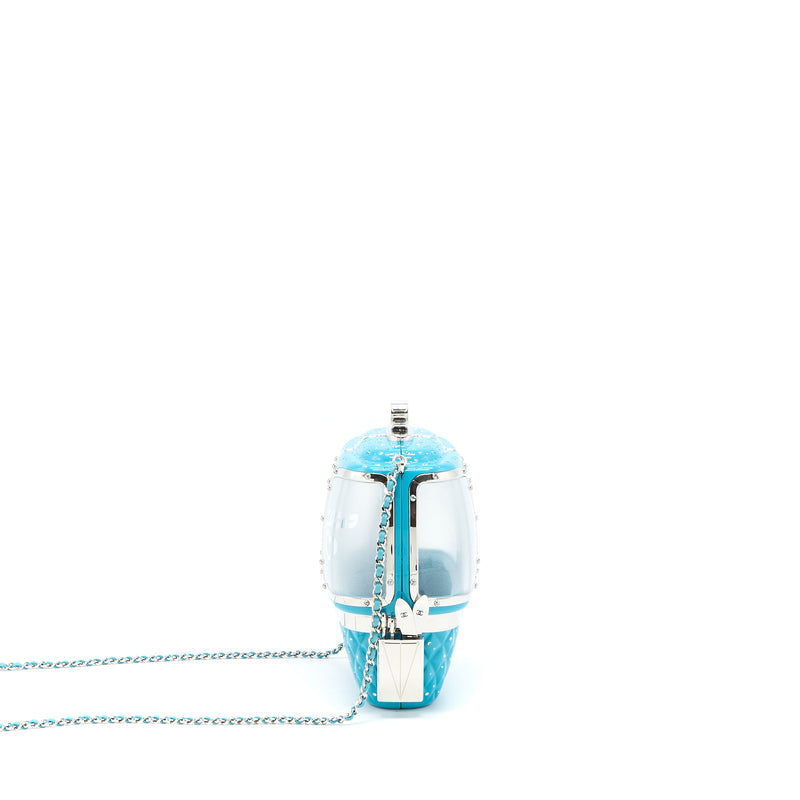 Chanel 19K Ski Gondola Evening Bag Light Blue SHW