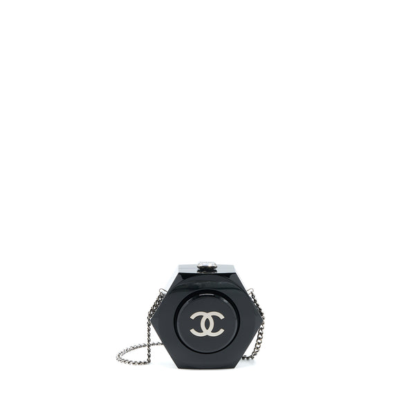 Chanel 18a CC Logo Evening Clutch Black SHW