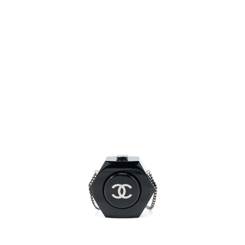 Chanel 18a CC Logo Evening Clutch Black SHW