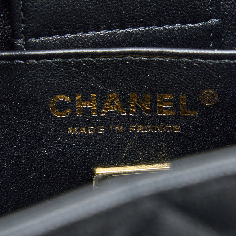 Chanel Mini Bucket Tote Bag Caviar Black LGHW (Microchip)
