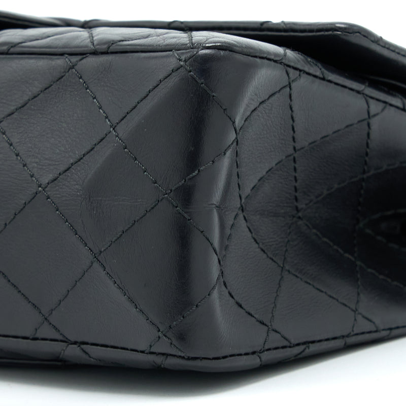 Chanel Small 2.55 225 Reissue Flap Bag Aged Calfskin Black Ruthenium SHW