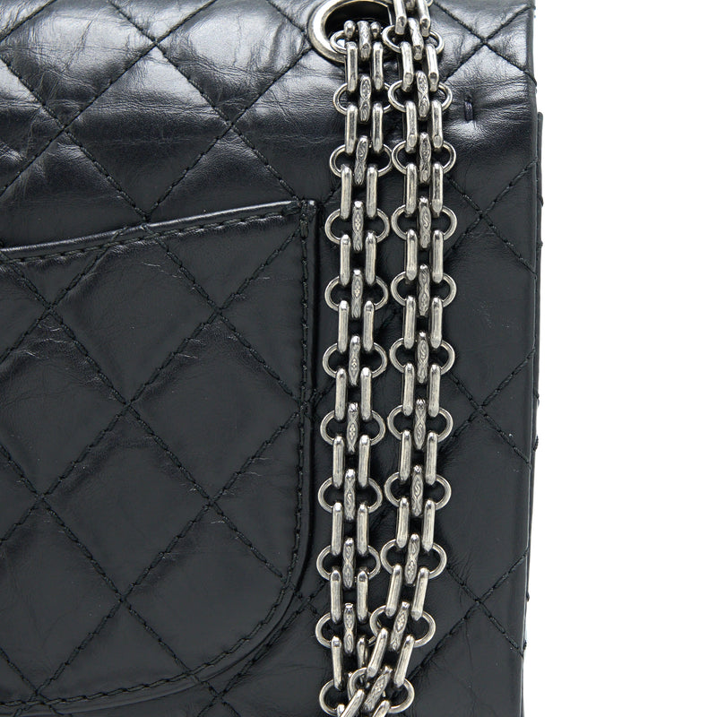 Chanel Small 2.55 225 Reissue Flap Bag Aged Calfskin Black Ruthenium SHW