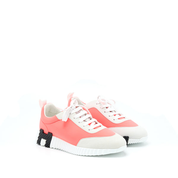 Hermes Size 38 Orange/White Bouncing Sneaker