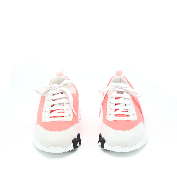 Hermes Size 38 Orange/White Bouncing Sneaker