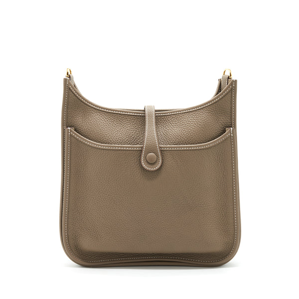 Hermes Evelyne 29 Bag Clemence Etoupe GHW Stamp Y
