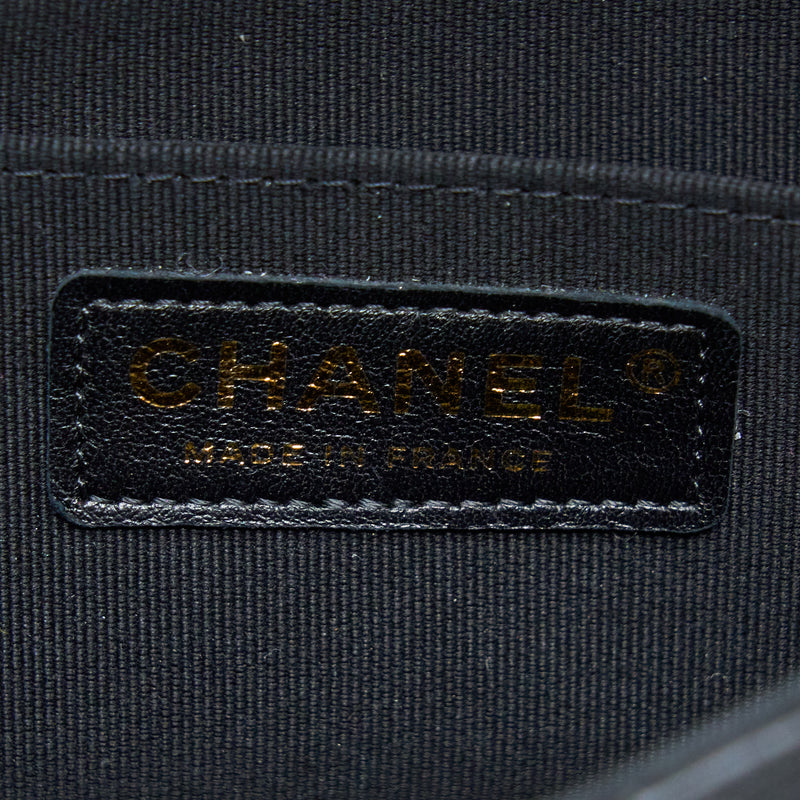 Chanel 21A Quilted Detailed Logo Flap Bag Lambskin Black GHW (Microchip)