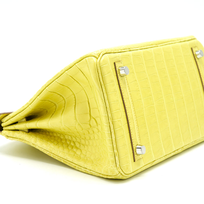 Hermes Birkin 25 Alligator Lime SHW stamp D