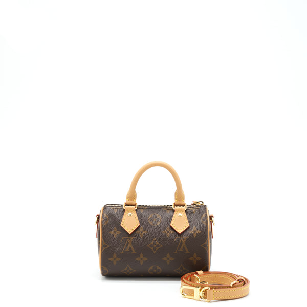 Louis Vuitton Nano Speedy New Version Monogram Canvas GHW