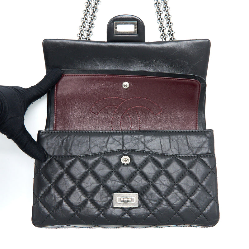 Chanel Small 2.55 225 Reissue Flap Bag Aged Calfskin Black Ruthenium SHW