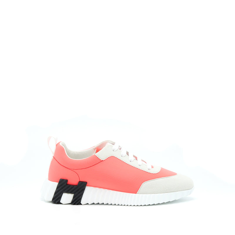 Hermes Size 38 Orange/White Bouncing Sneaker