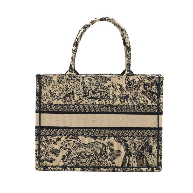 Dior Medium Dior Book Tote Toile De Joey Embroidery Beige