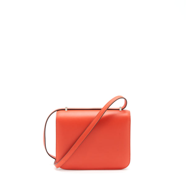 Hermes Mini Constance Swift Capucine With Marble/Multicolour Buckle Stram Y