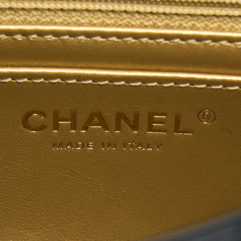 Chanel Pearl Crush Mini Square Lambskin Black Brushed GHW (Microchip)