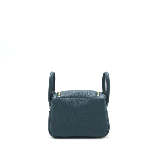 Hermes Mini Lindy Clemence 6O Vert Cypres GHW Stamp Z