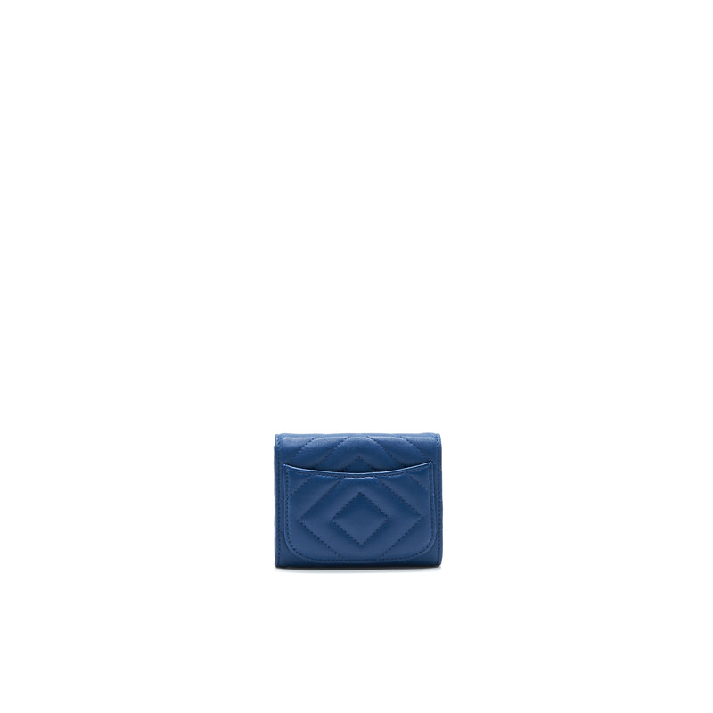 Chanel Chevron 2.55 reissue card Holder Blue GHW