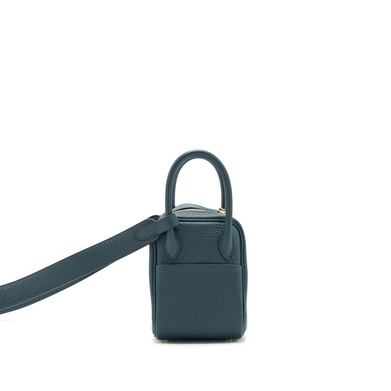 Hermes Mini Lindy Clemence 6O Vert Cypres GHW Stamp Z