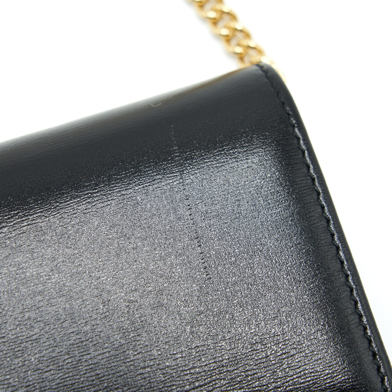 Gucci Jackie 1961 Chain Wallet Black GHW
