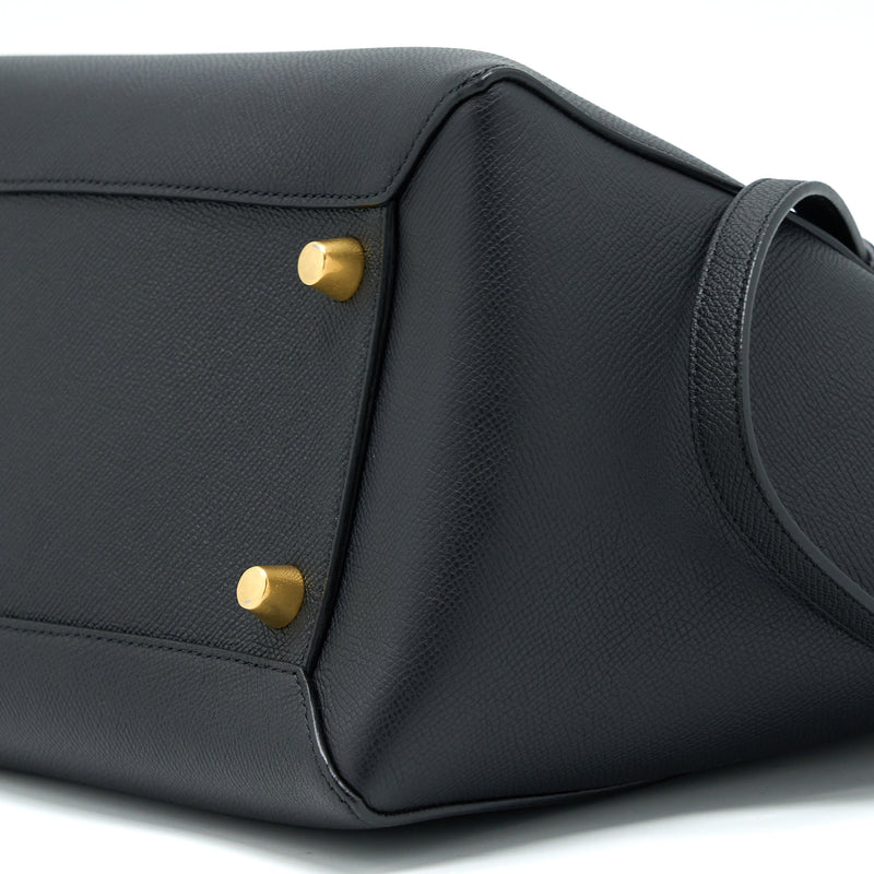 Celine Mini Belt Grained Calfskin Black GHW