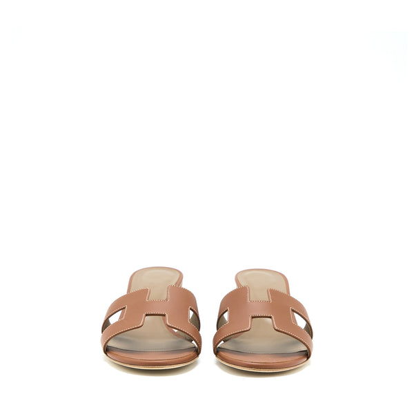 Hermes Size 38.5 Oasis Sandal Calfskin Gold