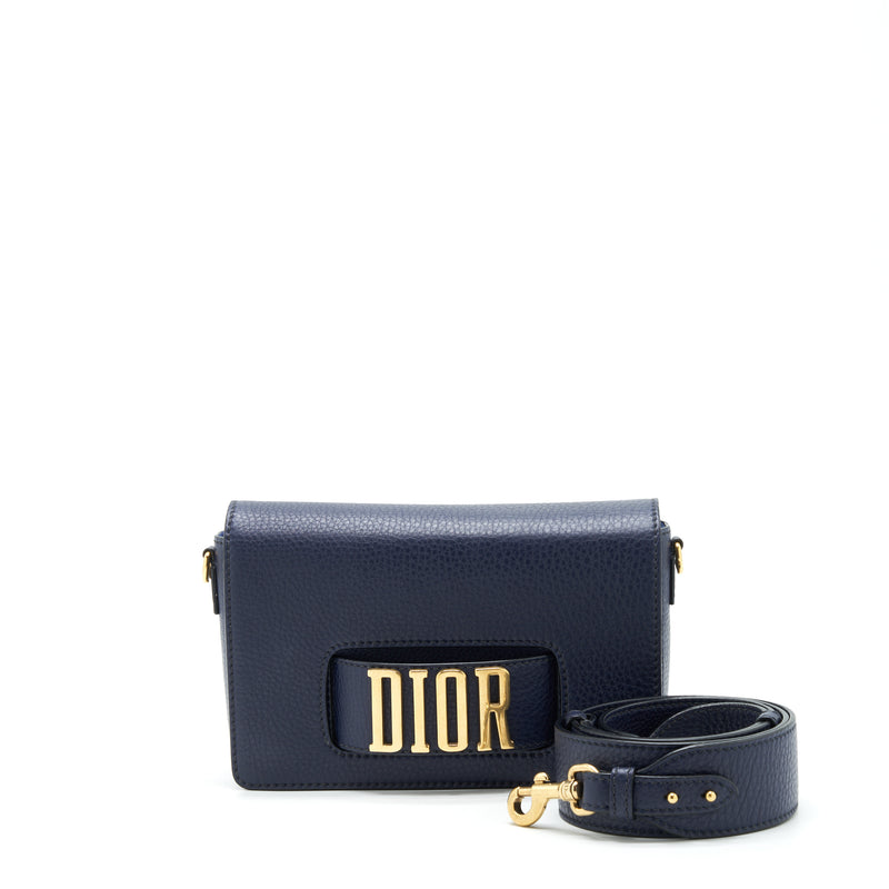 Dior J'adior Medium Flap Bag Calfskin Navy GHW