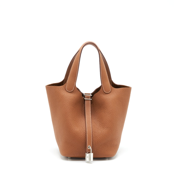 Hermes Picotin 18 Clemence Gold SHW Stamp Z