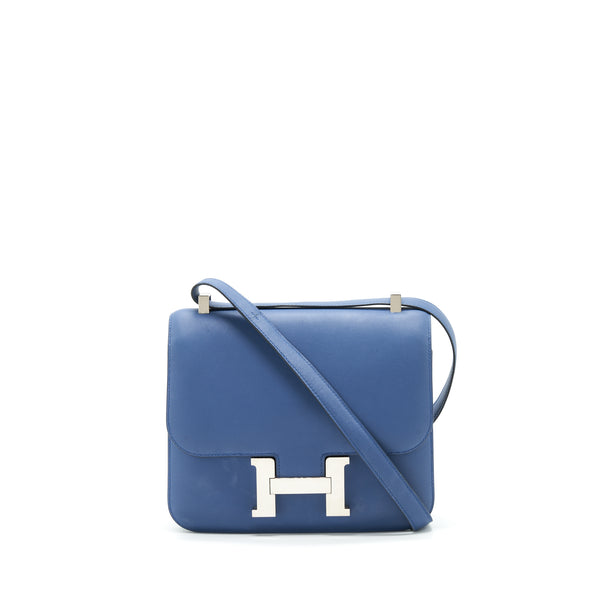 Hermes Mini 24/24 2424-21 Bag Swift Blue Nuit/Blue Navy SHW Stamp Z