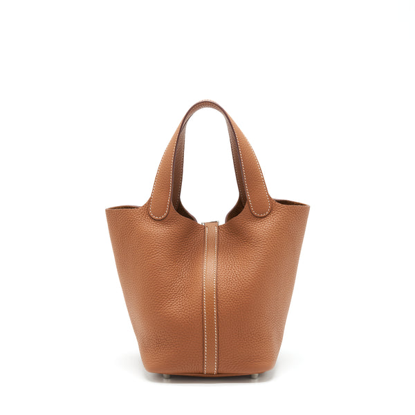 Hermes Picotin 18 Clemence Gold SHW Stamp Z