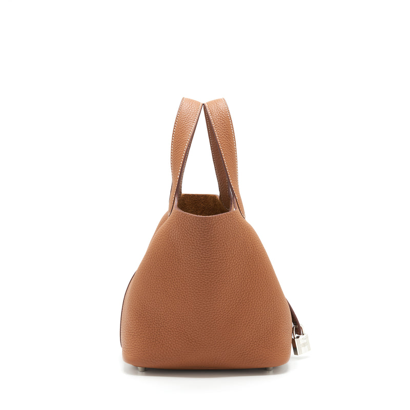 Hermes Picotin 18 Clemence Gold SHW Stamp Z