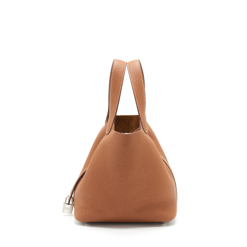 Hermes Picotin 18 Clemence Gold SHW Stamp Z