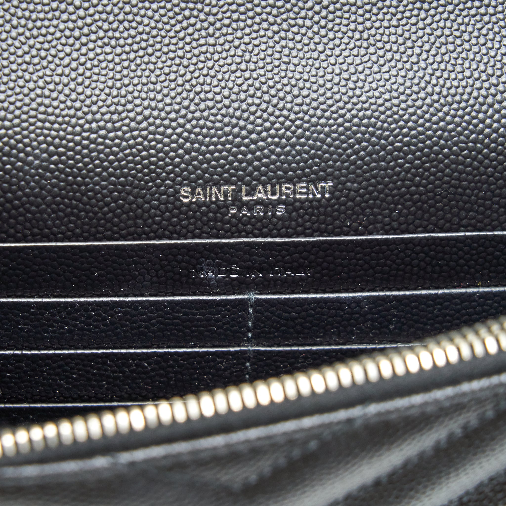 Saint Laurent/YSL Cassandra Matelasse Envelope Chain Wallet Grained Ca