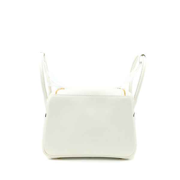 Hermes Lindy 26 Evercolor Blanc GHW Stamp U