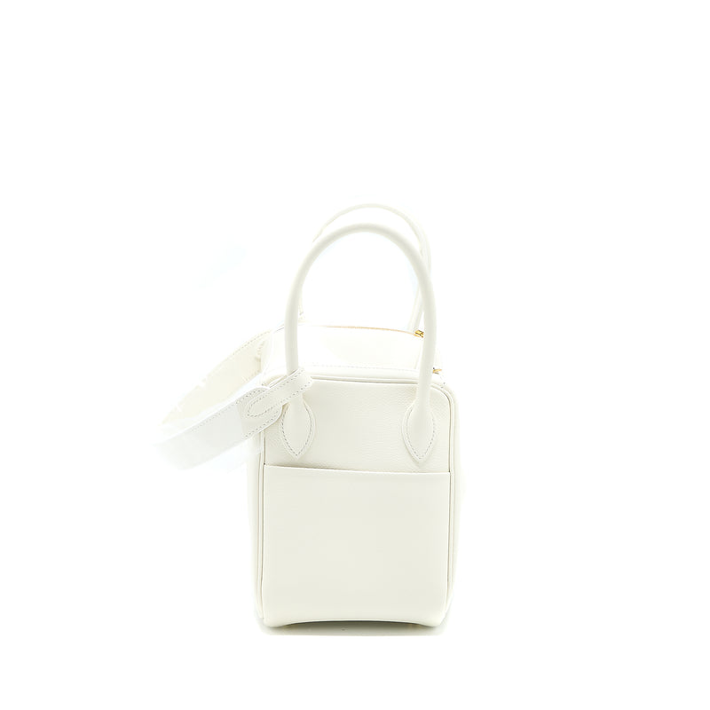 Hermes Lindy 26 Evercolor Blanc GHW Stamp U