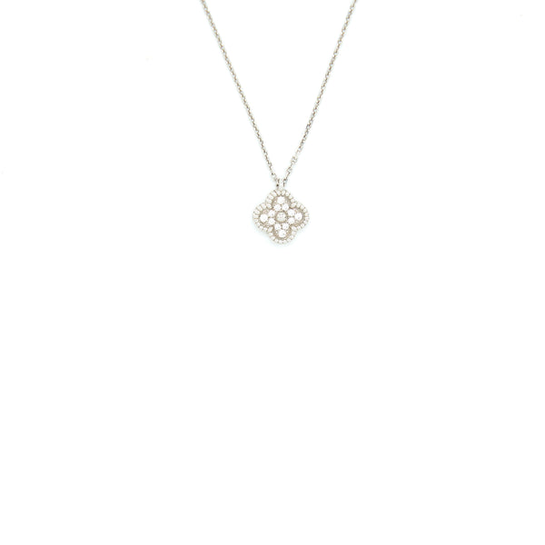 Van Cleef & Arpels Sweet Alhambra Pendant White Gold Diamonds