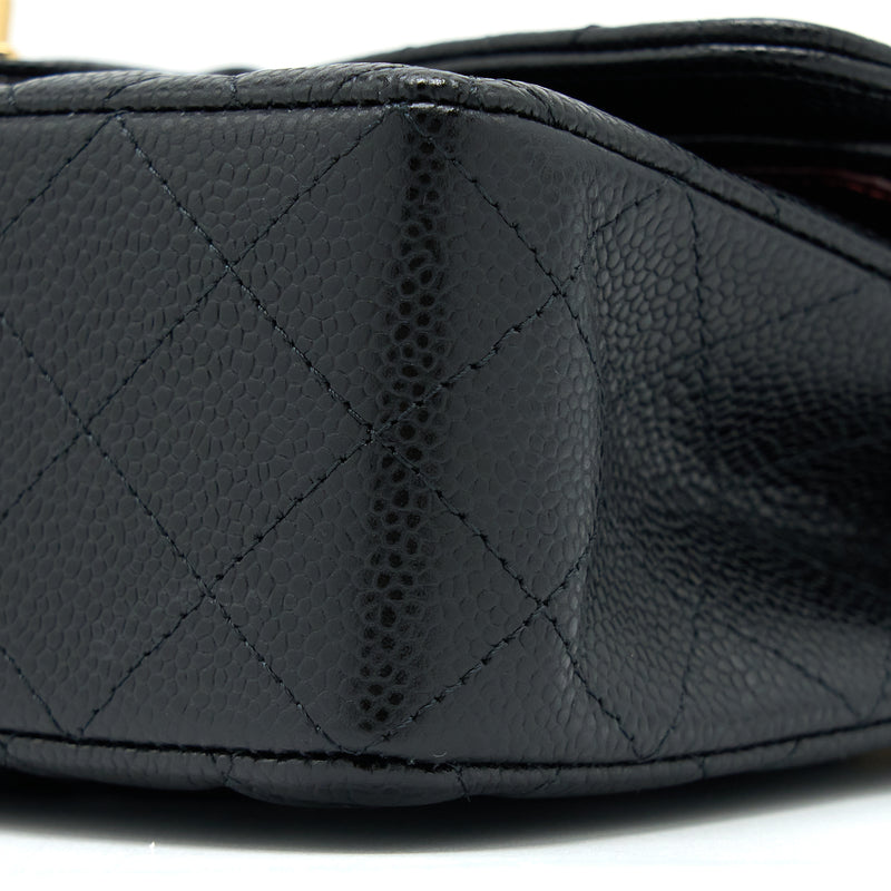 Chanel Small Classic Double Flap Bag Caviar Black GHW (Microchip)