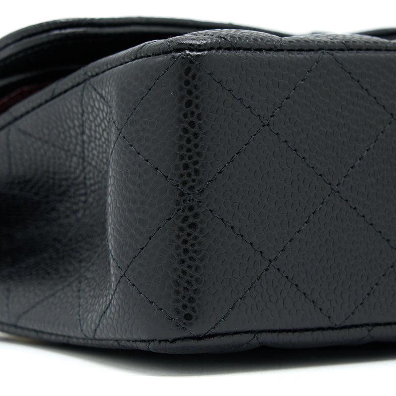 Chanel Small Classic Double Flap Bag Caviar Black GHW (Microchip)