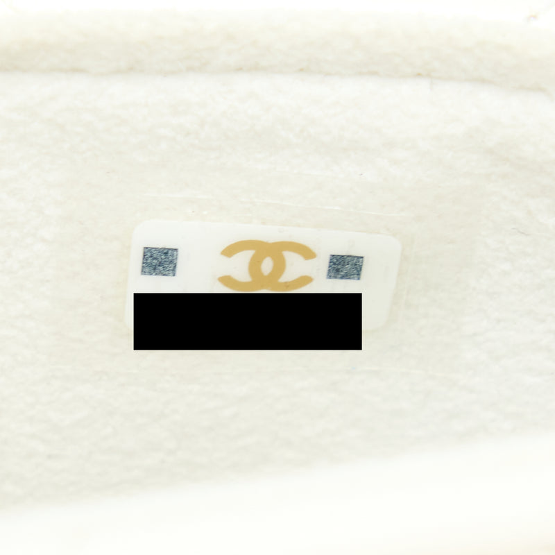 Chanel Rectangular Mini Flap Phone Case Bag Quilted Lambskin White LGHW (Microchip)