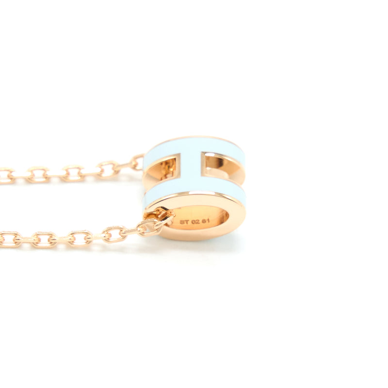 Hermes Mini Pop H Pendant Blue Zephyr RGHW