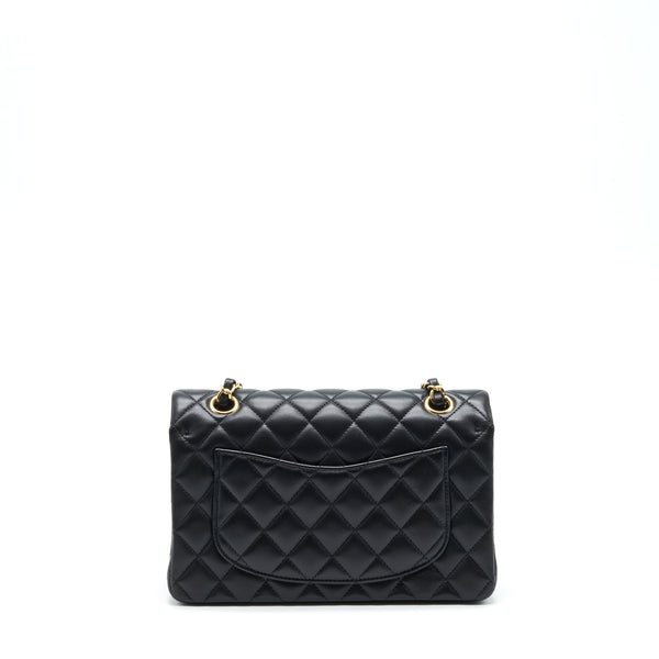 Chanel Small Classic Double Flap Bag Lambskin Black GHW