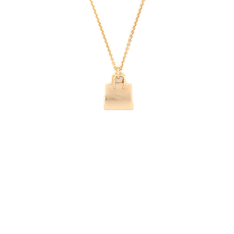 Hermes Amulettes Birkin Pendant Rose Gold Diamonds