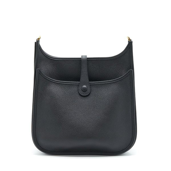 Hermes Evelyne 29 Bag Clemence Black GHW Stamp Z