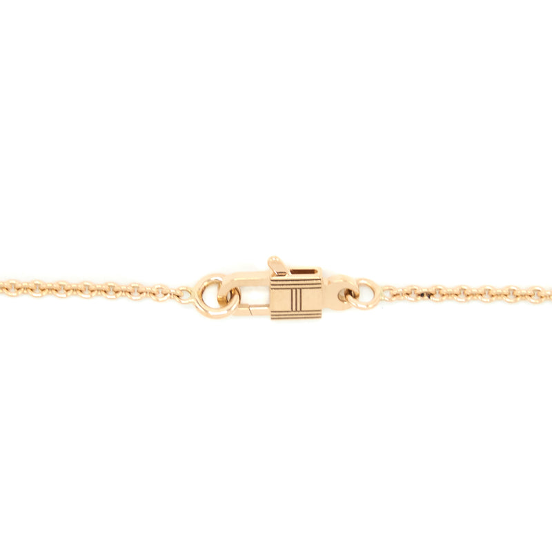 Hermes Amulettes Birkin Pendant Rose Gold Diamonds