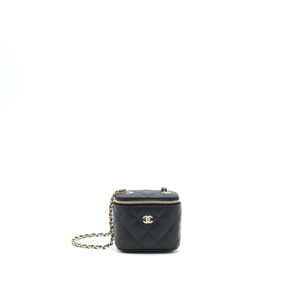 Chanel Mini Vanity With Chain Caviar Black LGHW