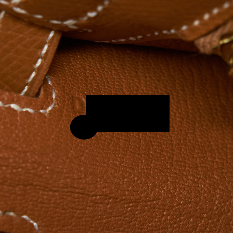 Hermes Kelly 25 Epsom 37 Gold GHW Stamp D