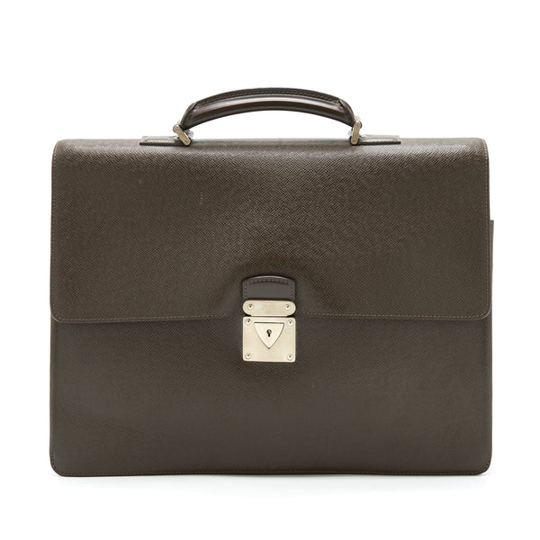Louis Vuitton Vintage Briefcase Brown SHW
