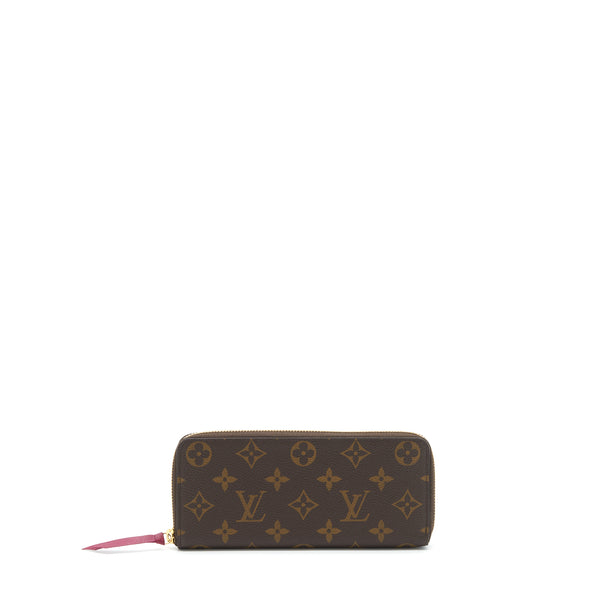 Louis Vuitton Clemence Long Wallet Monogram Canvas Fuchsia