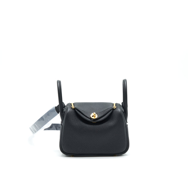 Hermes mini lindy black GHW Stamp Z
