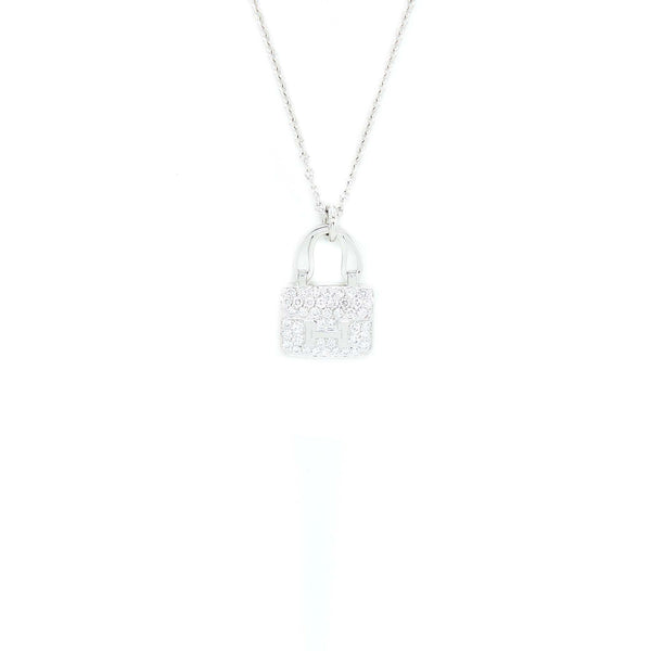 Hermes Amulette Constance Pendant White Gold Diamonds
