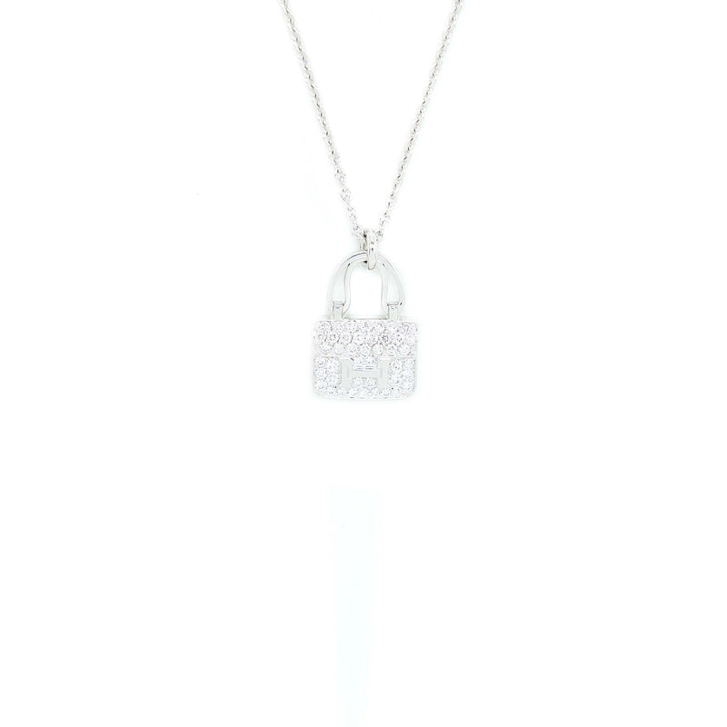 Hermes Amulette Constance Pendant White Gold Diamonds