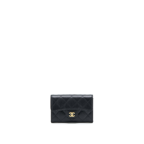 Chanel Classic Flap Card Holder Caviar Black GHW (Microchip)