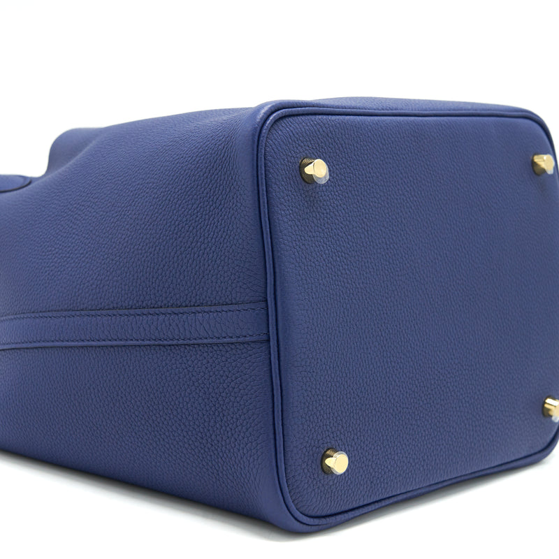 Hermes picotin 22 Lock bag Taurillon Maurice blue Saphir GHW Stamp Y